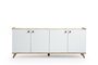 Hanah Home Consola Escandinava H3020 Roble y Blanco 180x77.8x41 cm
